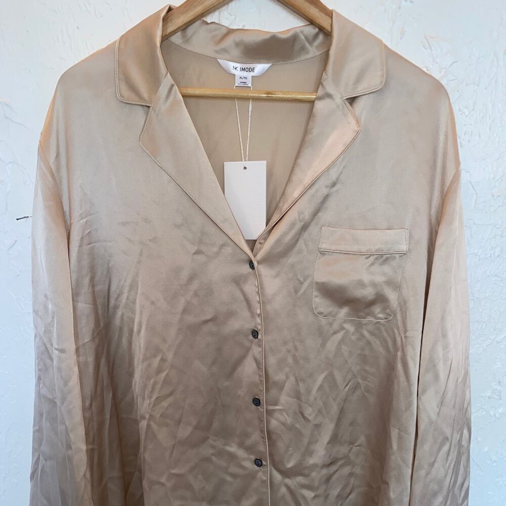 The Morgan Silk Pajama Shirt - Picture 3 of 3